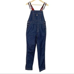 Dickies Straight Leg Denim Overalls Size Small